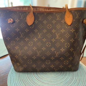 LOUIS VUITTON MONOGRAM CANVAS NEVERFULL MM  TOTE